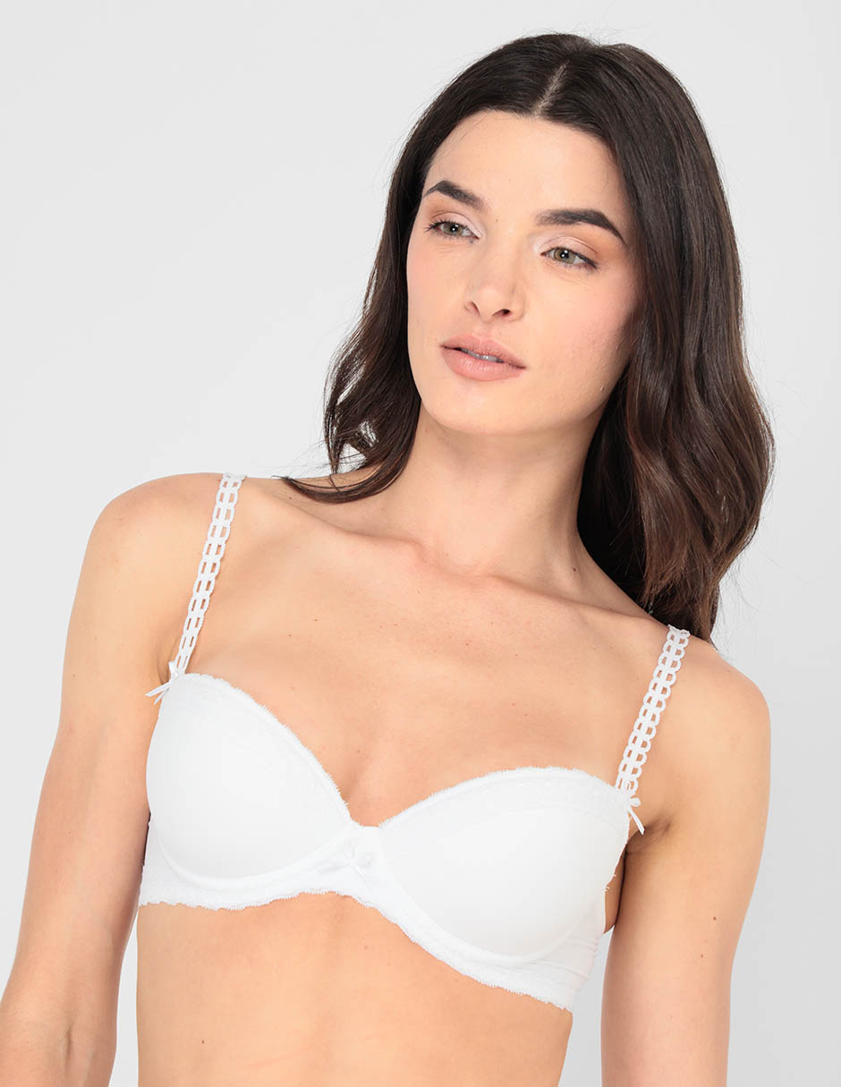Brassiere demi con copa para mujer