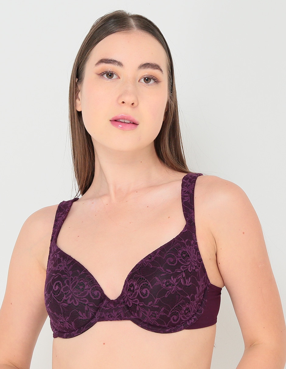 T-shirt bra con copa para mujer