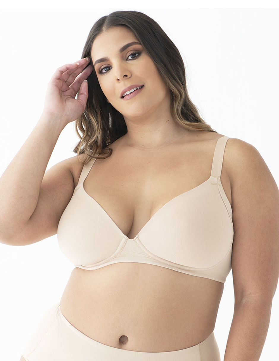 Brassiere demi con copa preformada para mujer