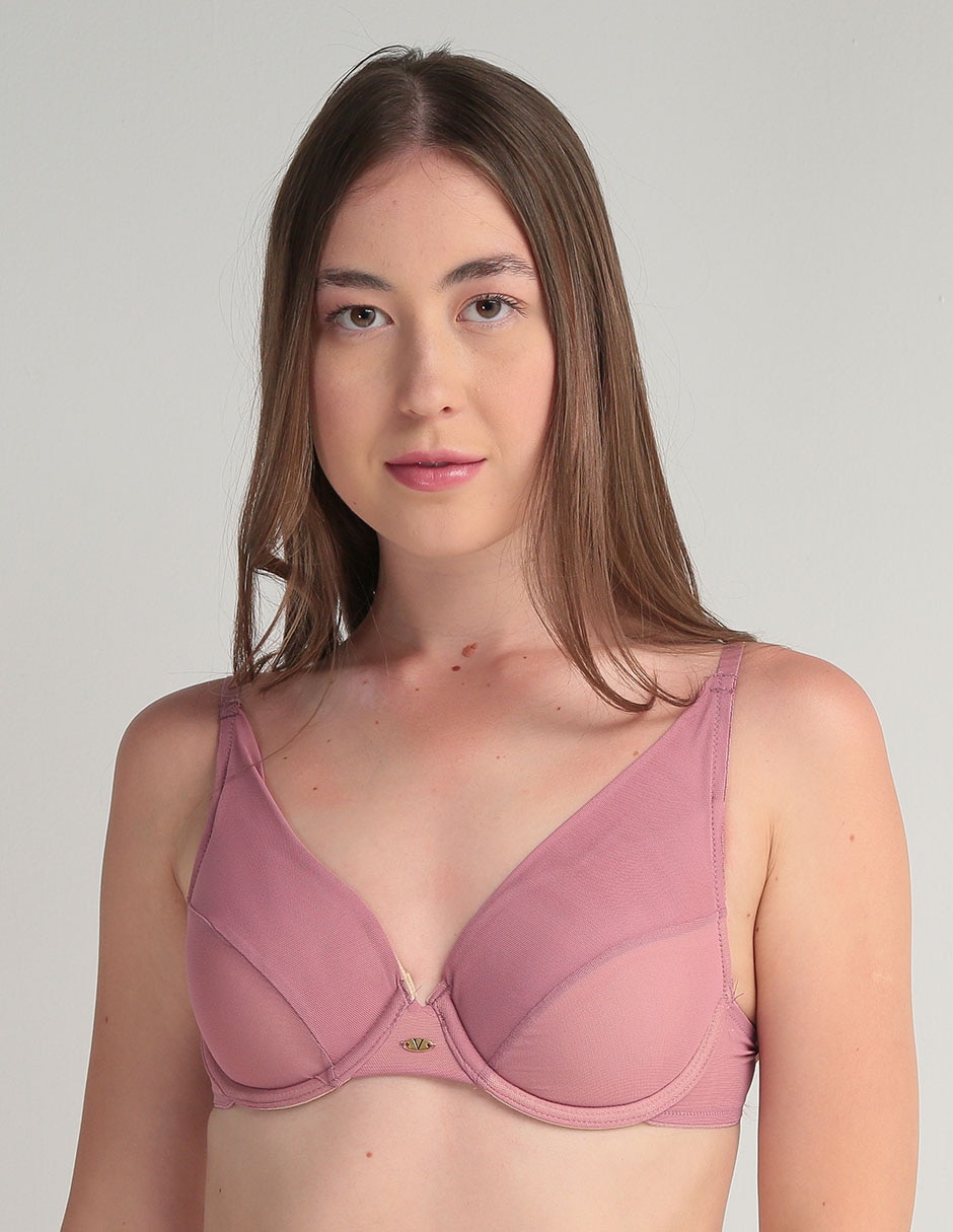 Brassiere demi con copa para mujer