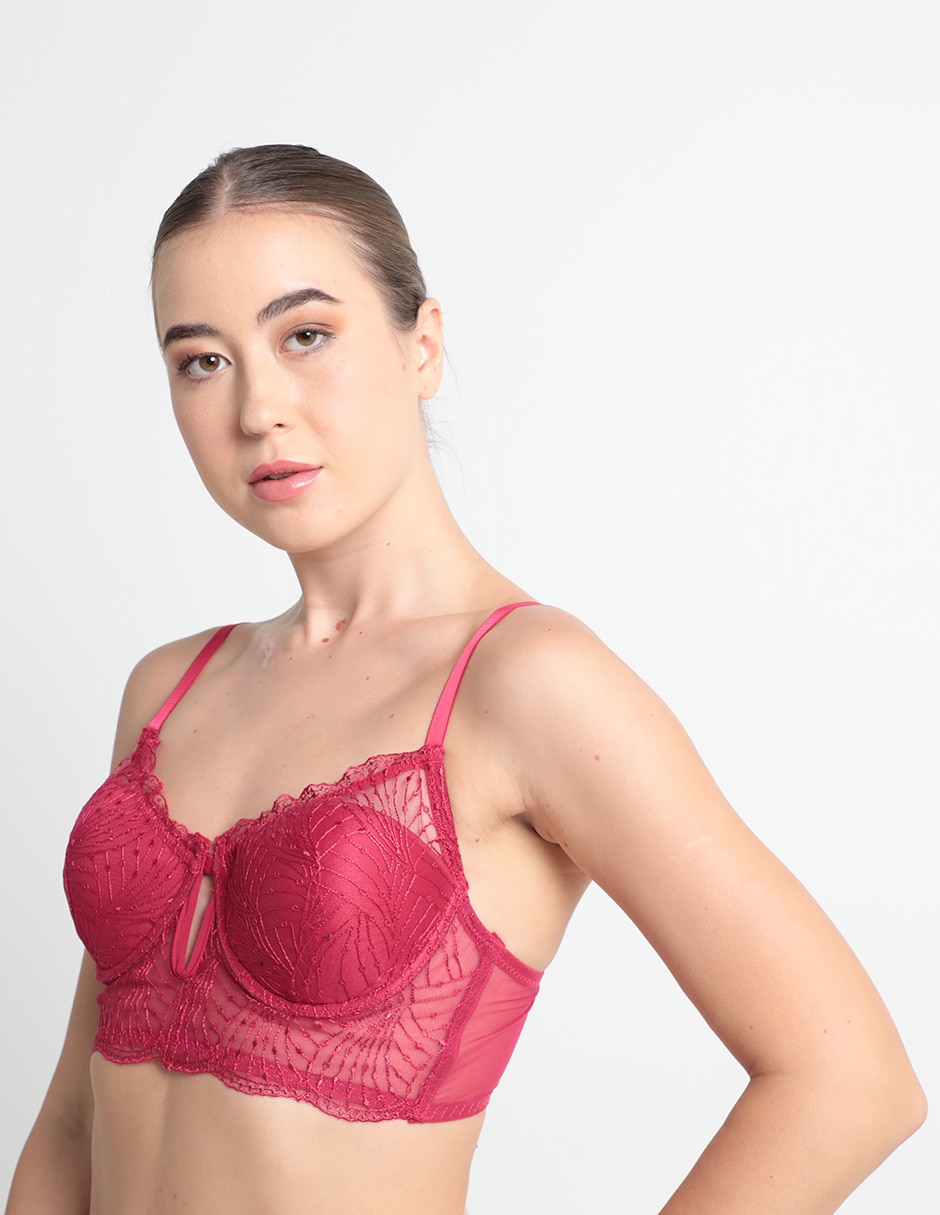 Brassiere demi con copa para mujer 2