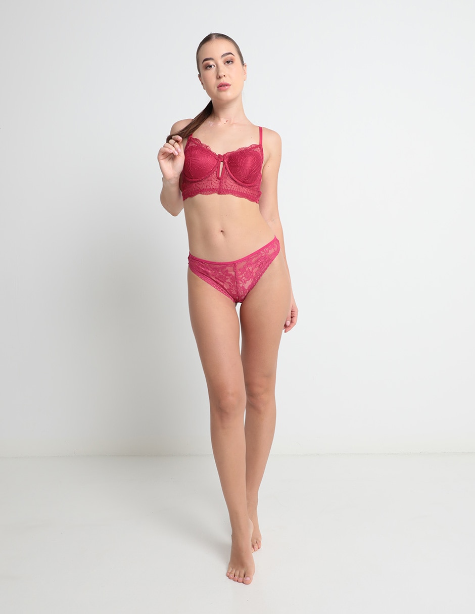 Brassiere demi con copa para mujer 5