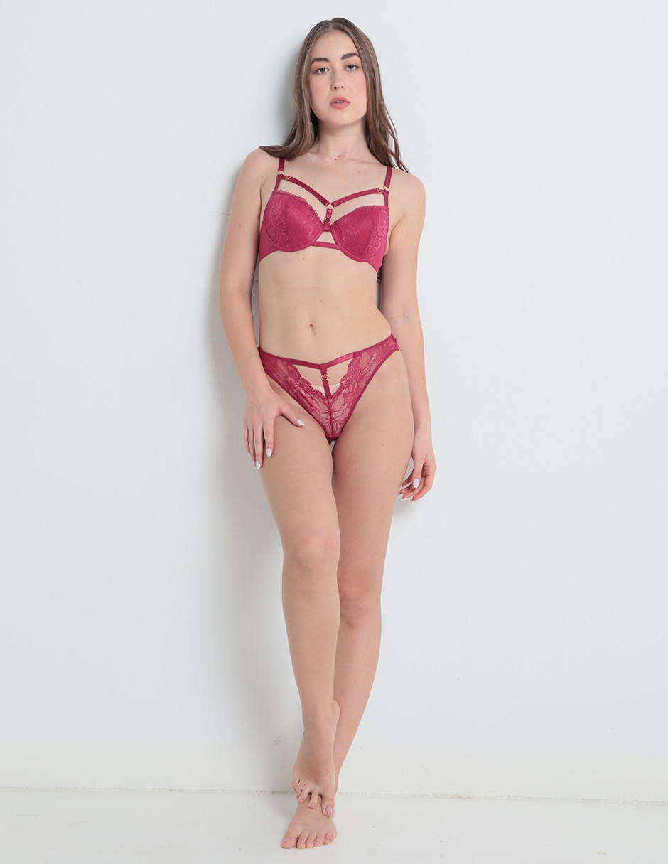 Brassiere demi con copa para mujer 5
