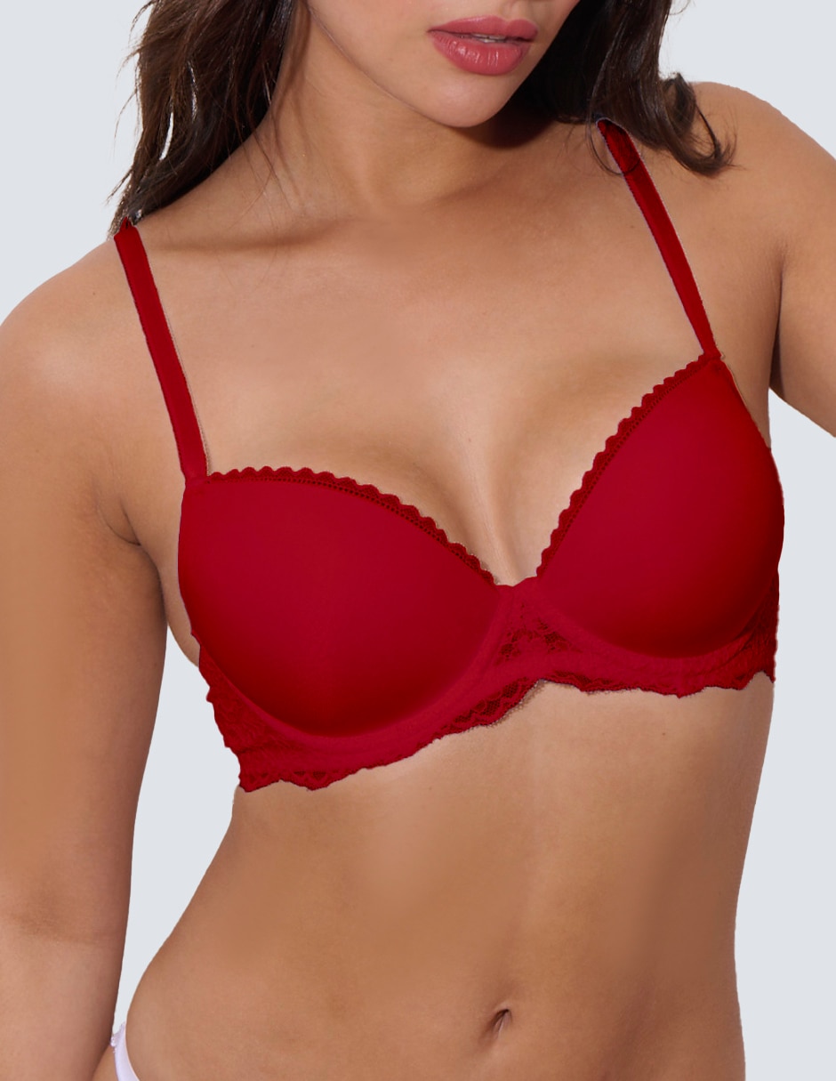 Brassiere demi con copa para mujer 1