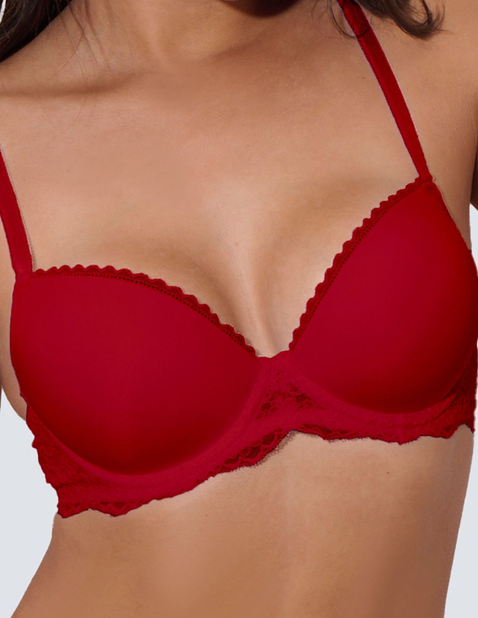 Brassiere demi con copa para mujer 4