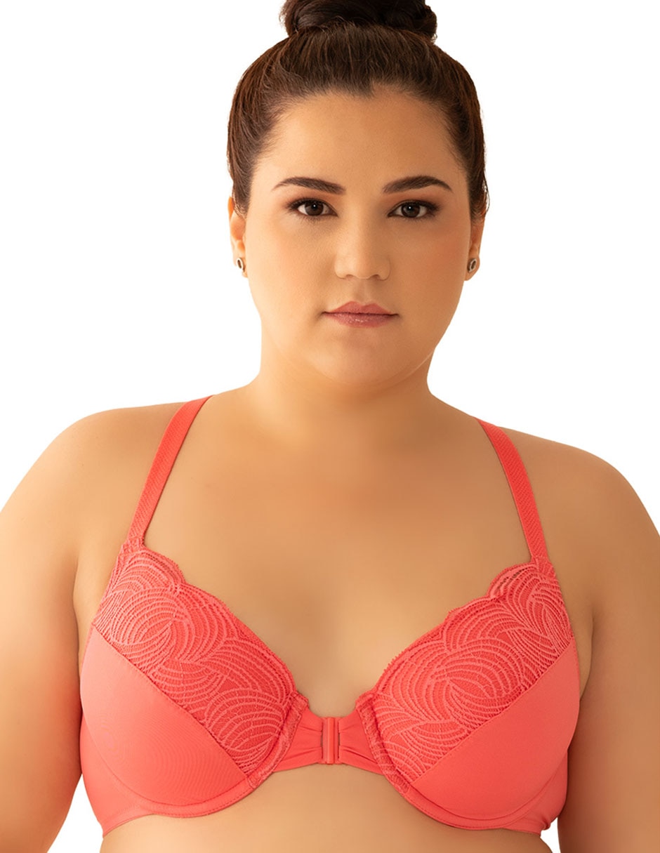 Brassiere demi con copa para mujer