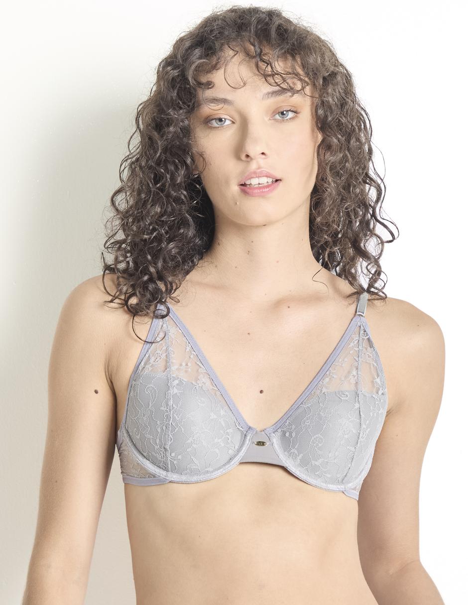Brassiere demi con copa para mujer