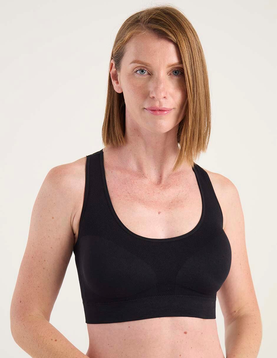 Brassiere deportivo con copa seamless para mujer
