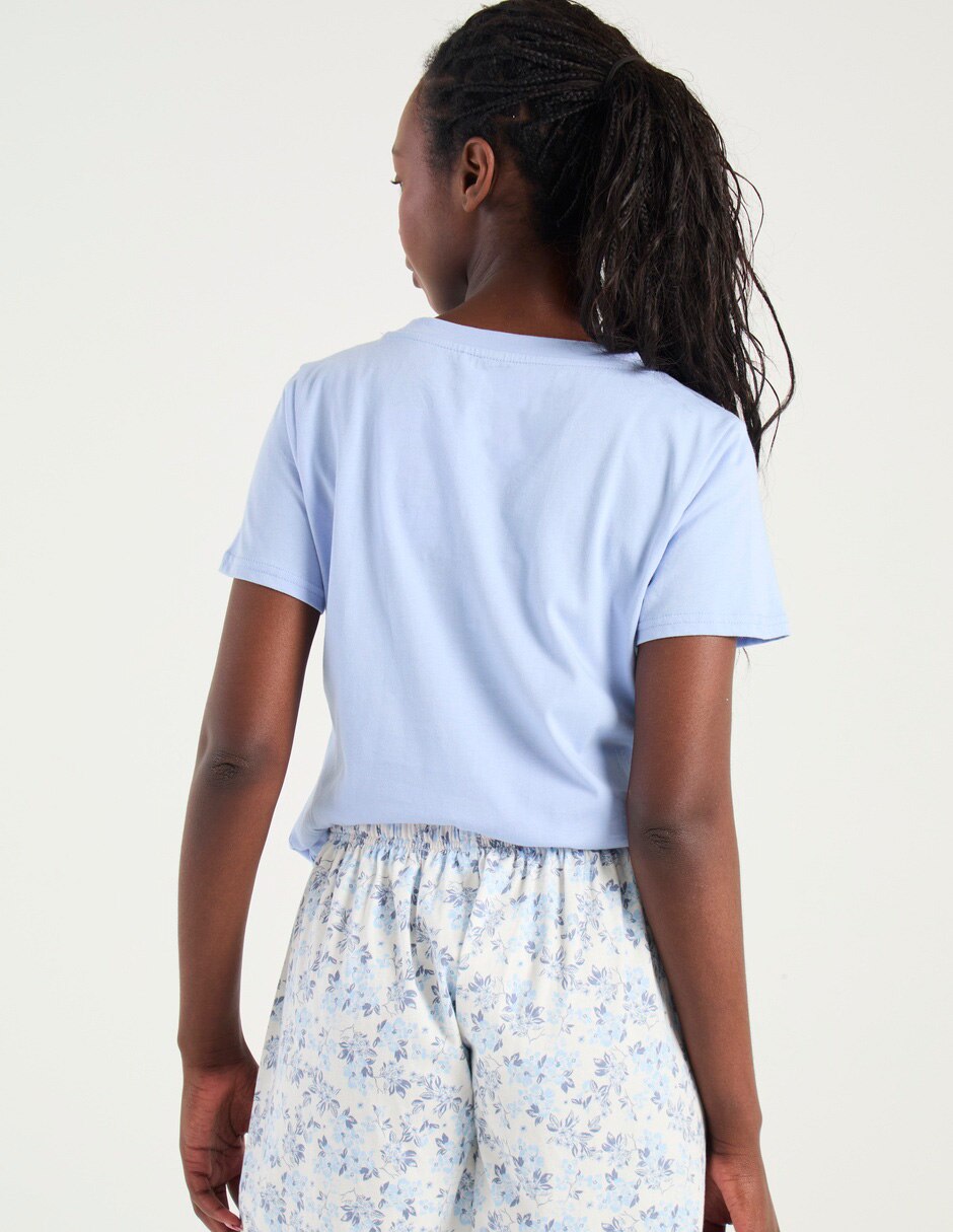 Playera manga corta cuello redondo para mujer 5