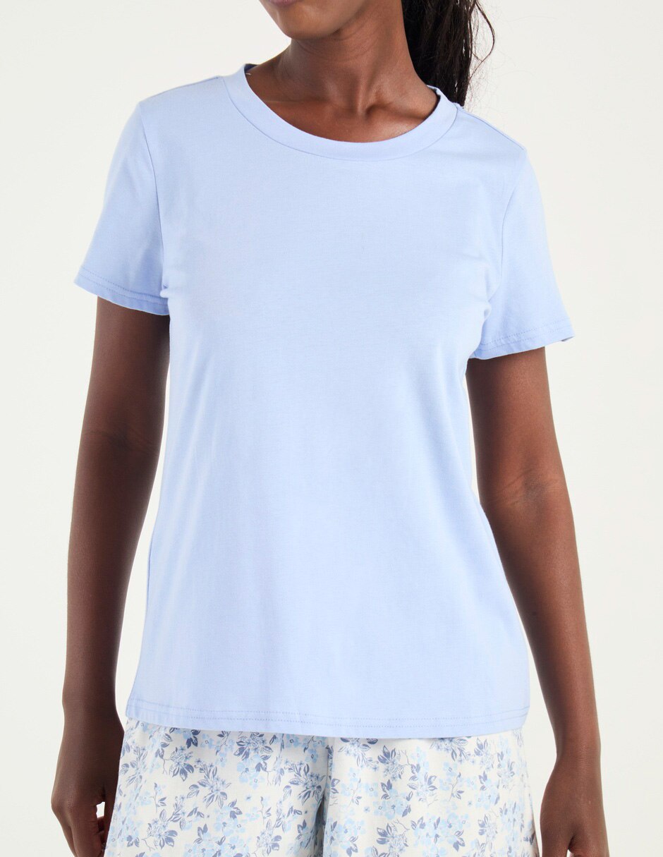 Playera manga corta cuello redondo para mujer 2