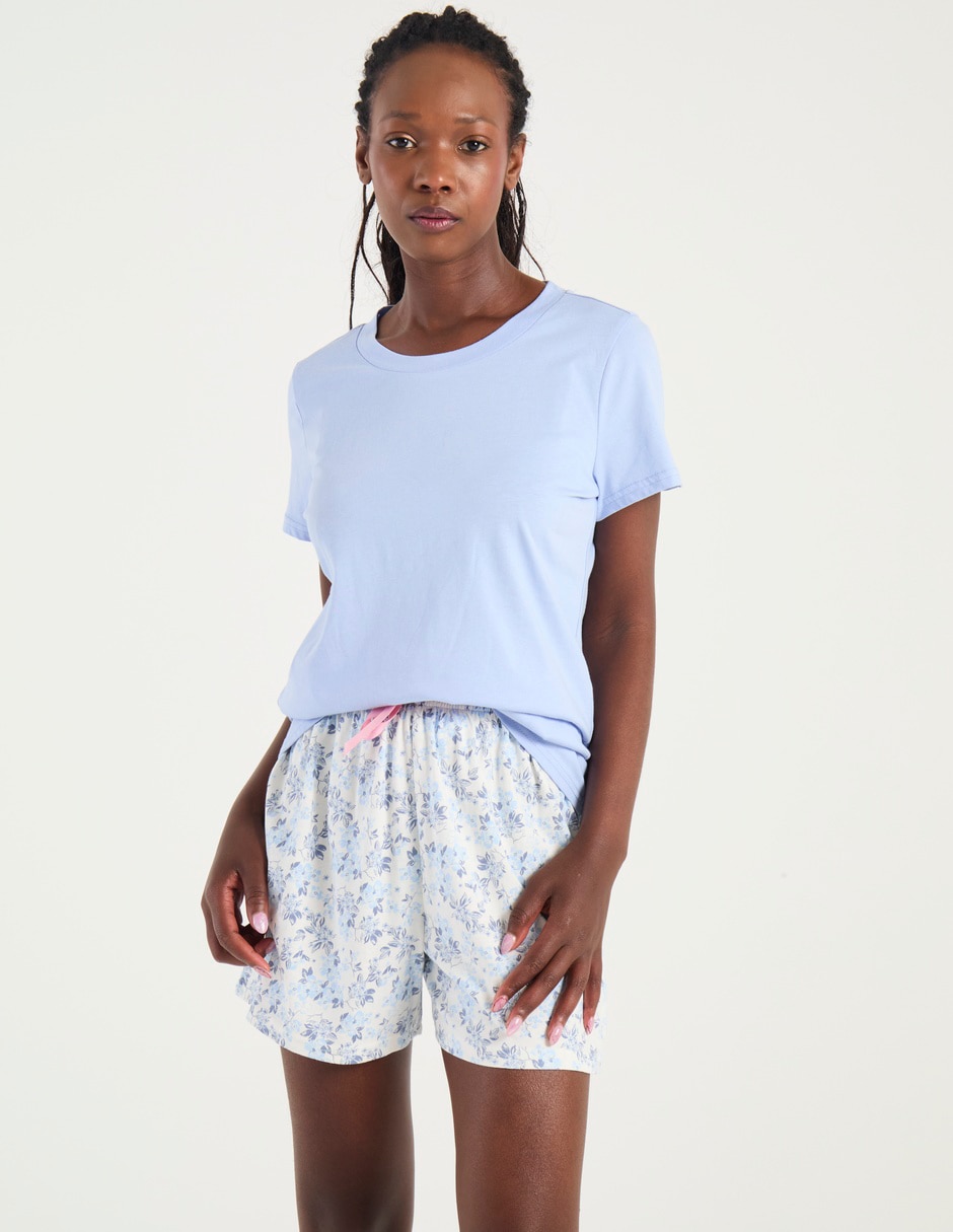 Playera manga corta cuello redondo para mujer