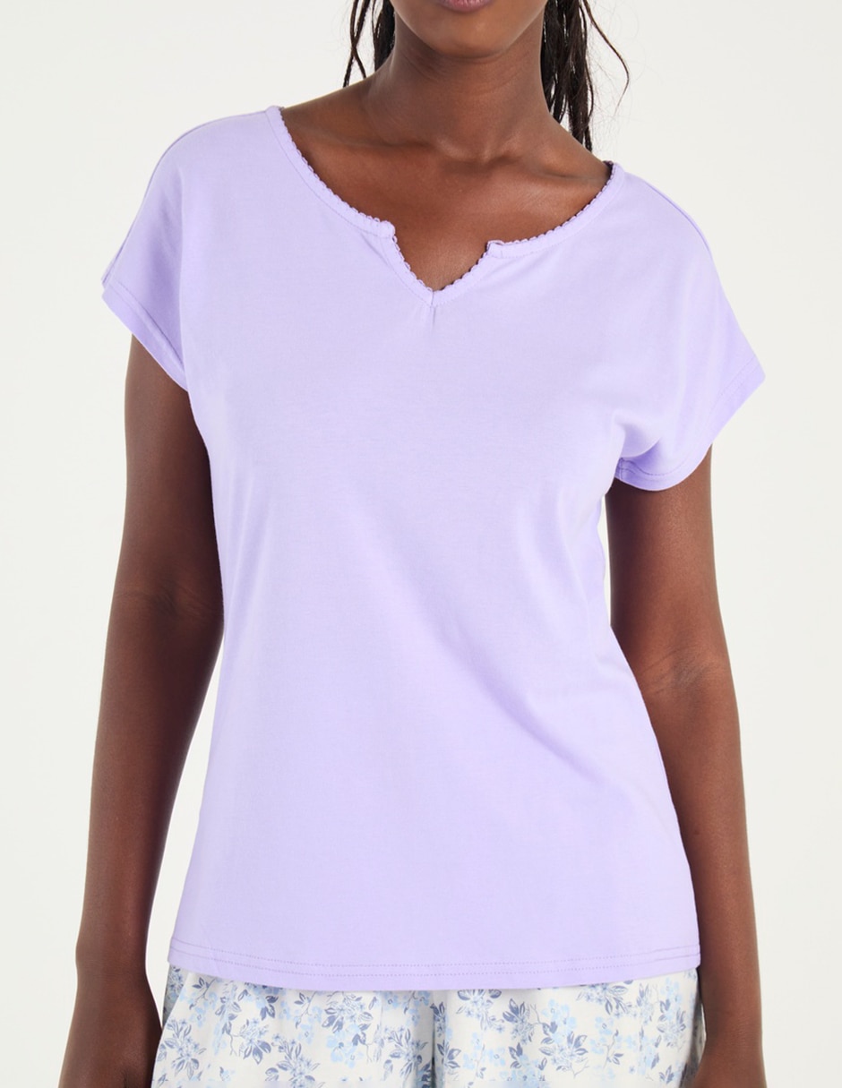 Playera manga corta Weekend cuello redondo para mujer