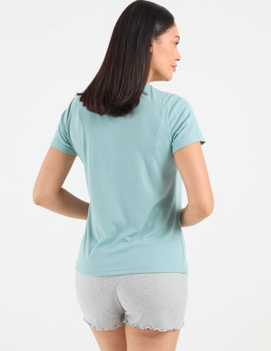 Playera manga corta Weekend cuello redondo para mujer