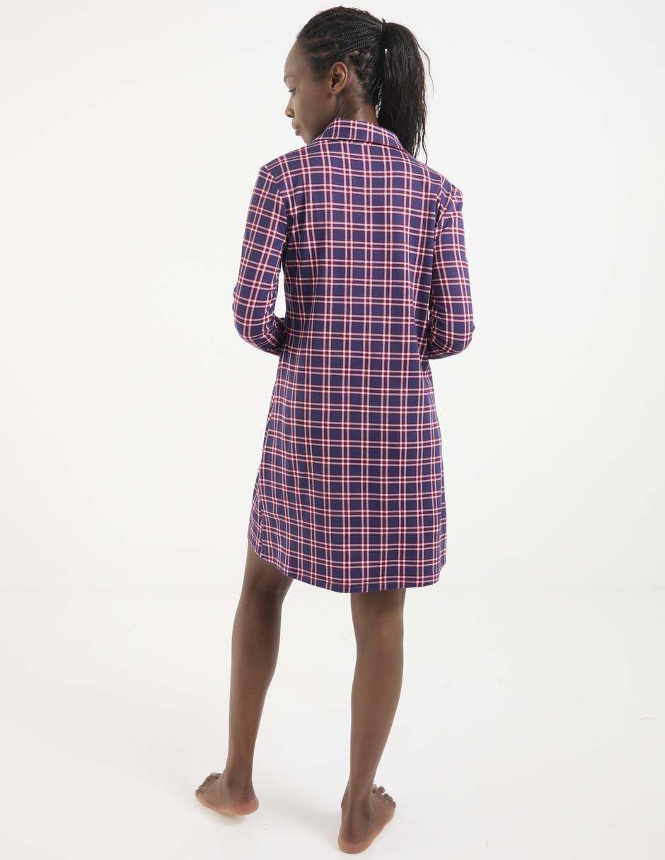 Camisón estampado a cuadros 4