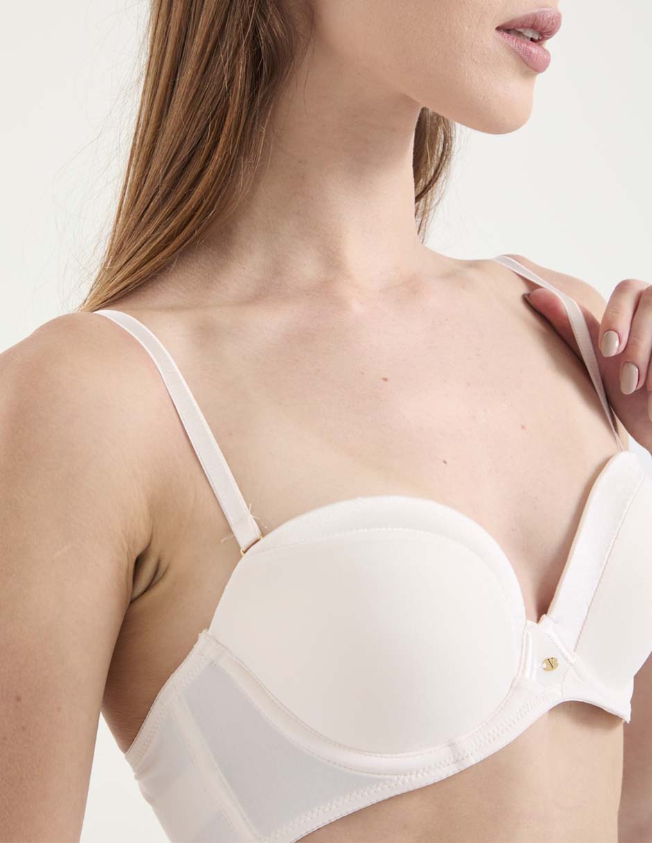 Brassiere demi copa preformada para mujer 4