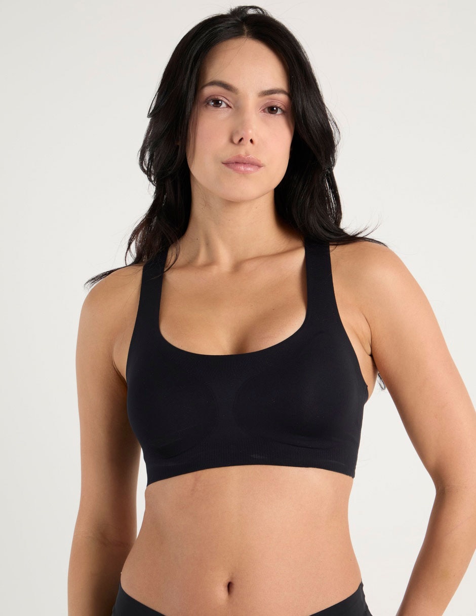 Brassiere peto medio con copa seamless para mujer