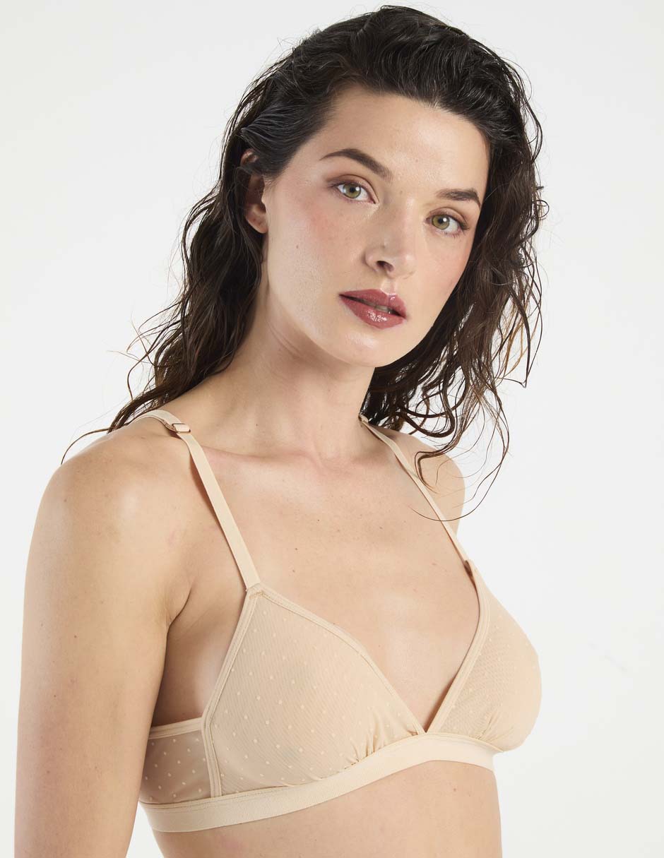 Brassiere demi con copa para mujer 4