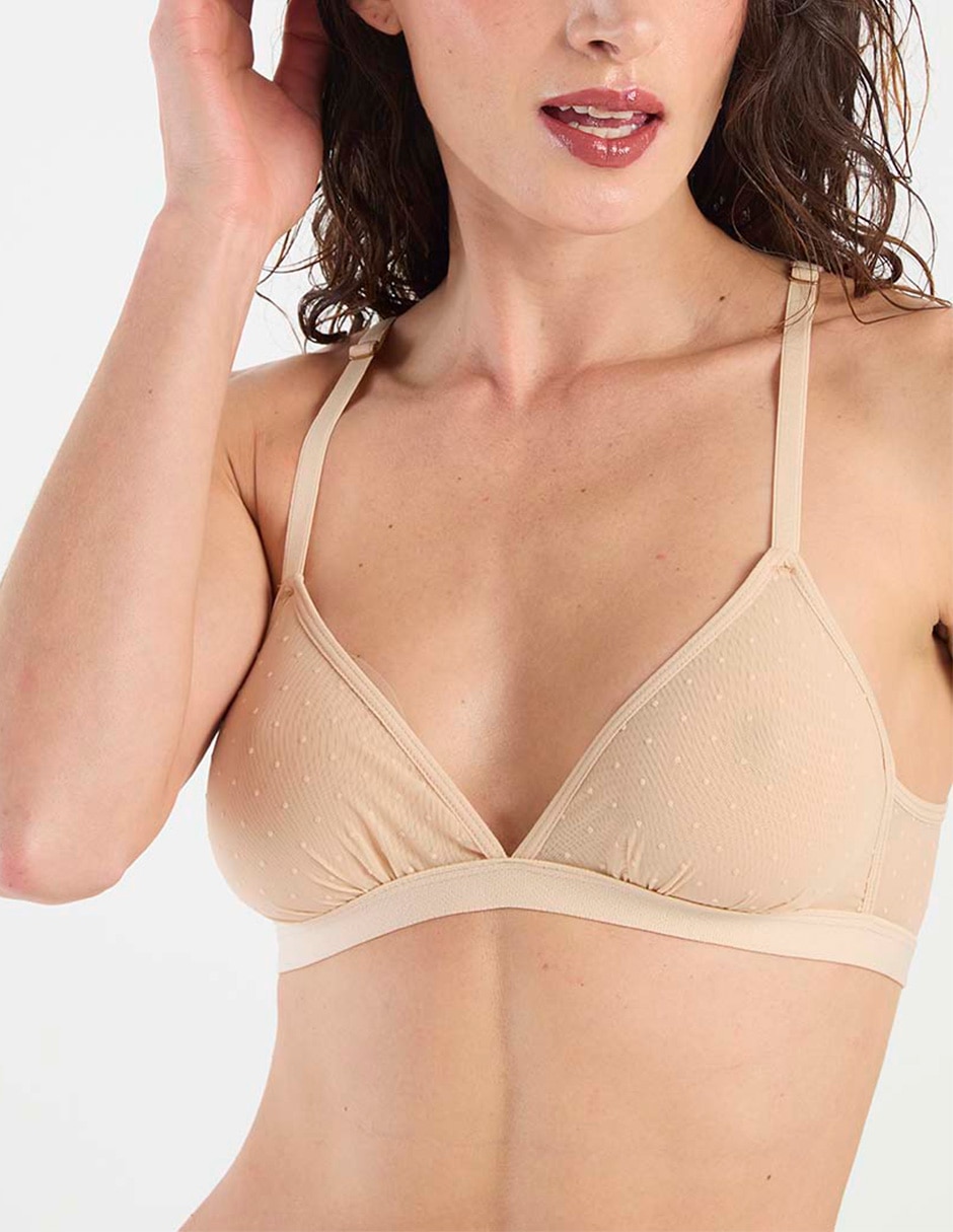 Brassiere demi con copa para mujer 2
