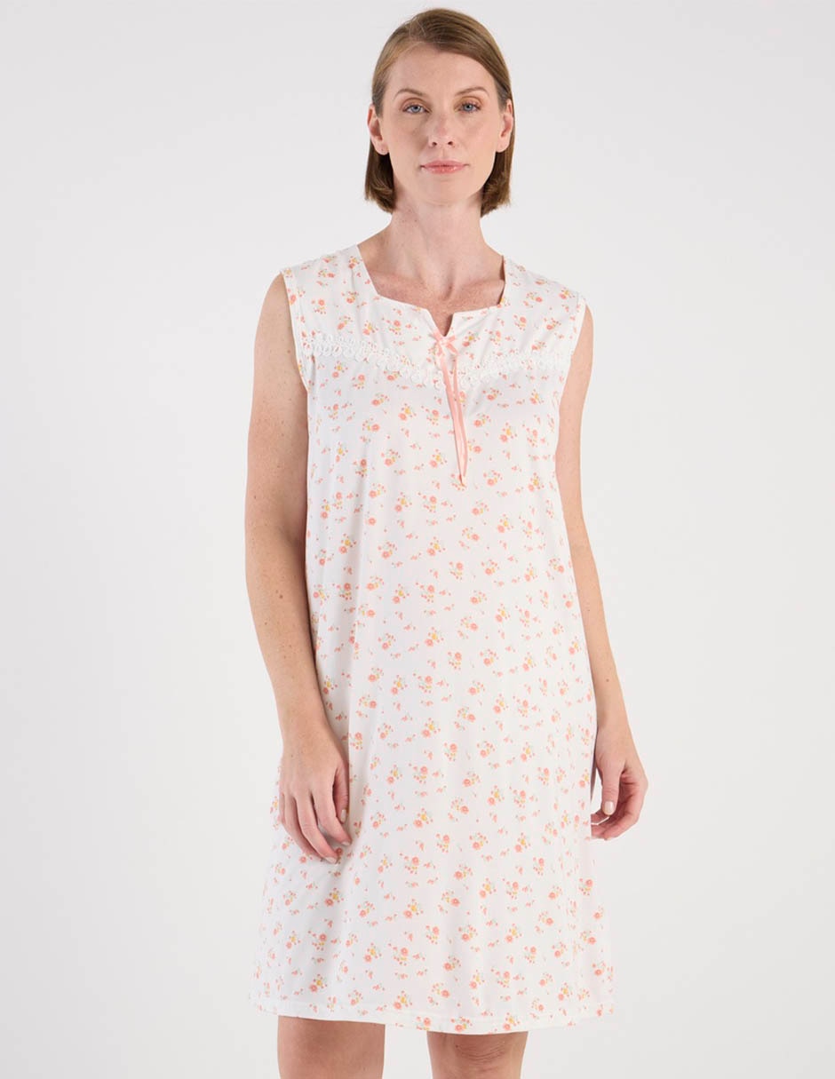 Camisón estampado floral de algodón