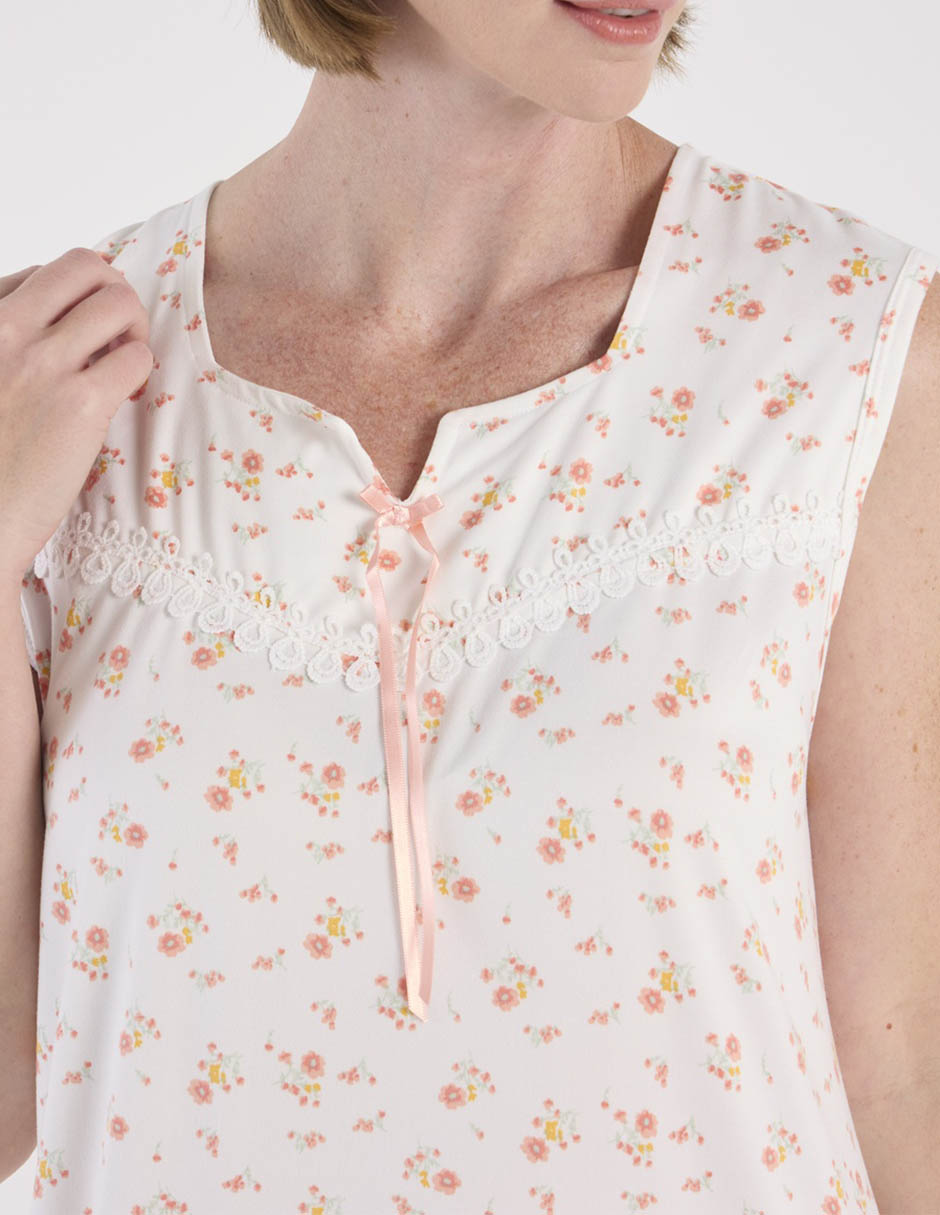 Camisón estampado floral de algodón 3