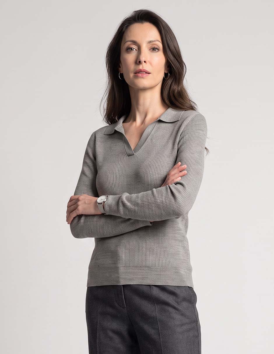 Sudadera con acanalado para mujer