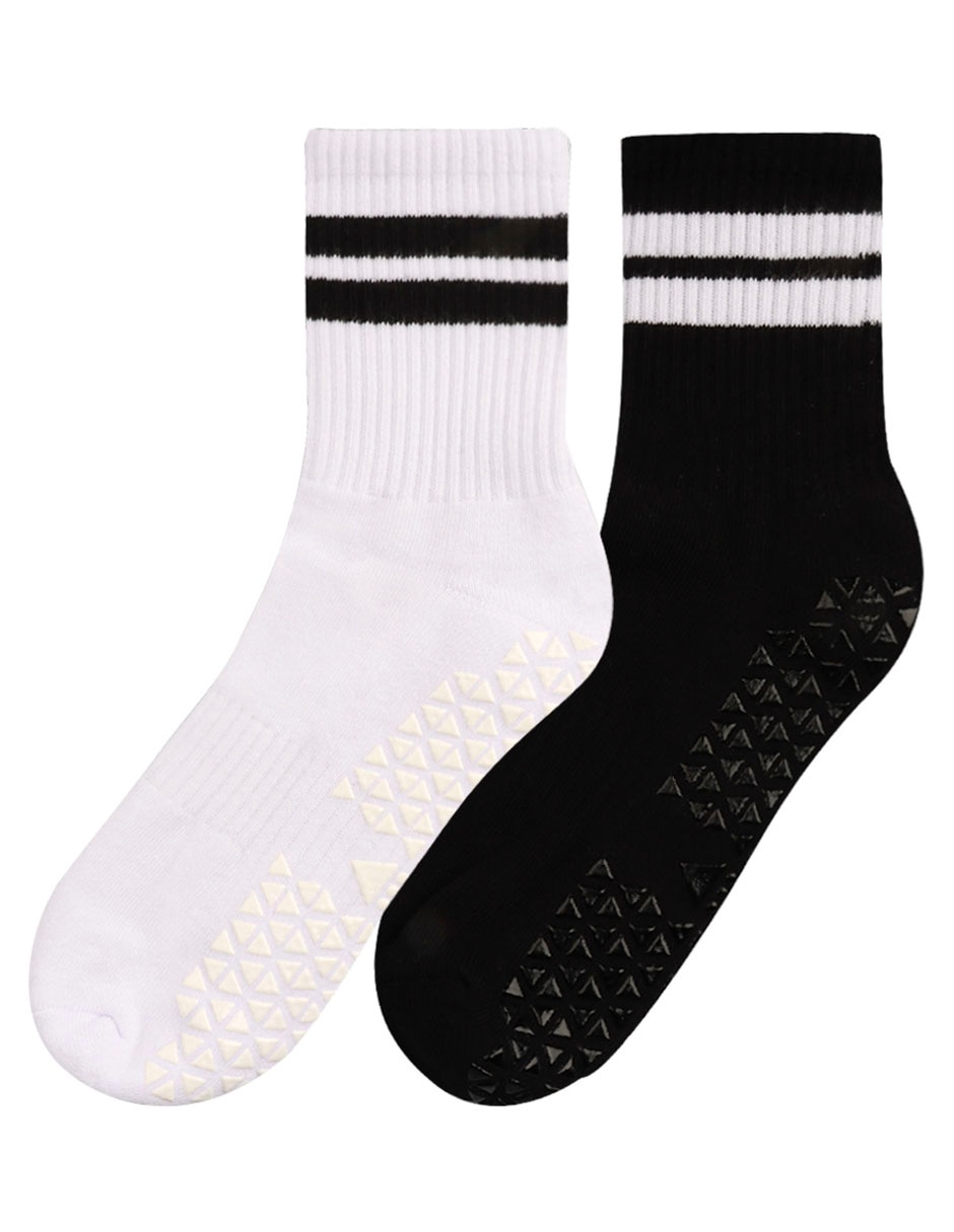 Set de calcetín antiderrapante para mujer 2 pares Set de calcetín antiderrapante para mujer 2 pares