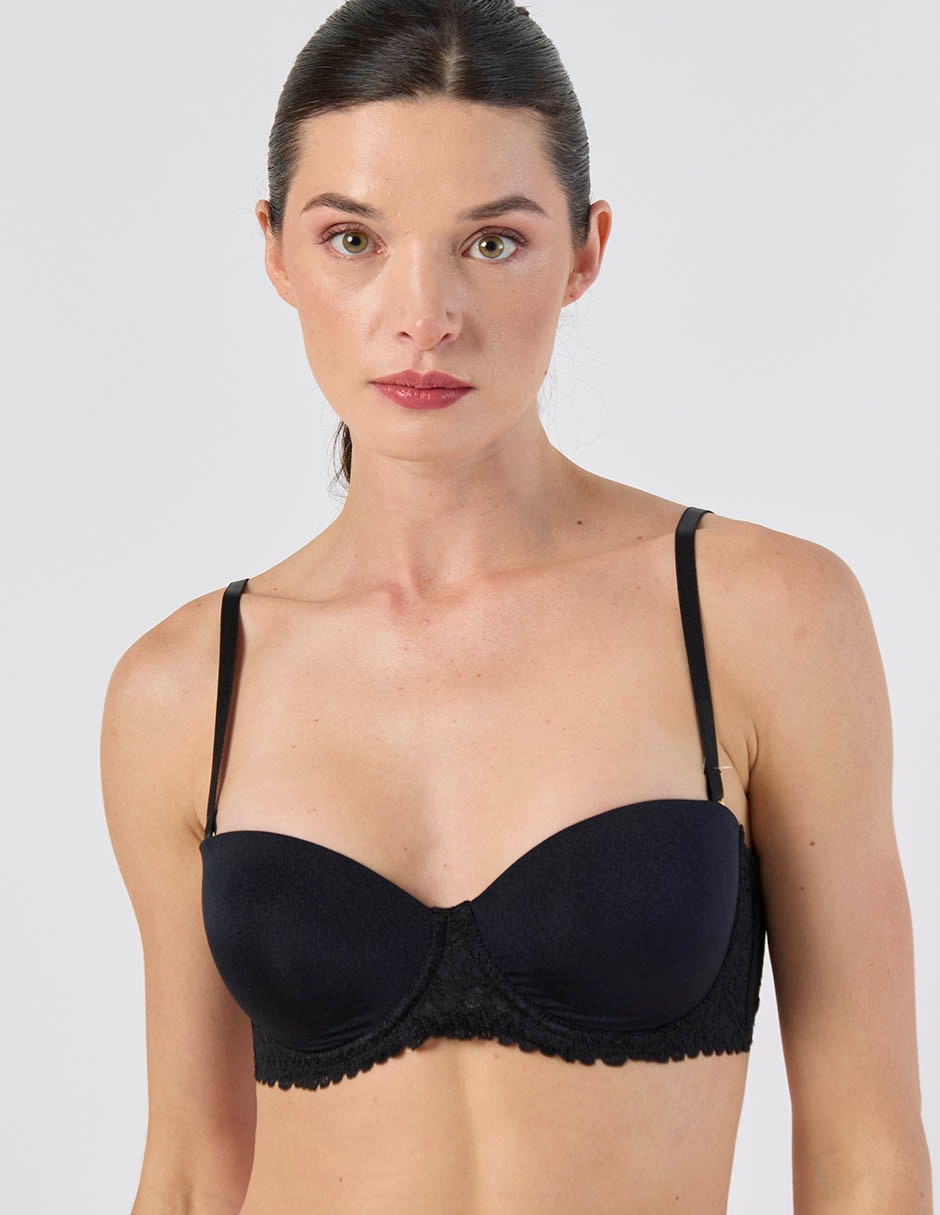 Brassiere balconette con copa para mujer
