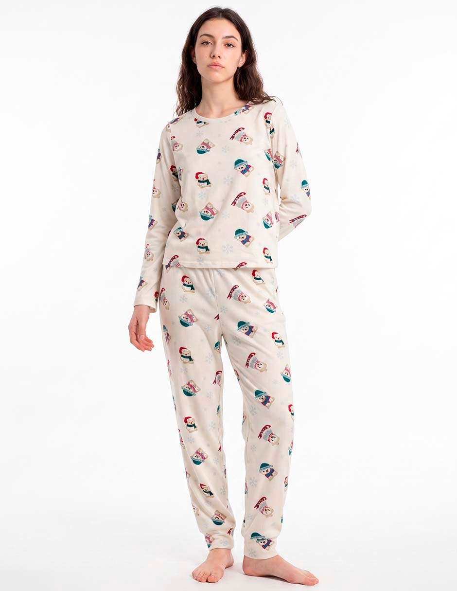 Conjunto pijama navideño para mujer