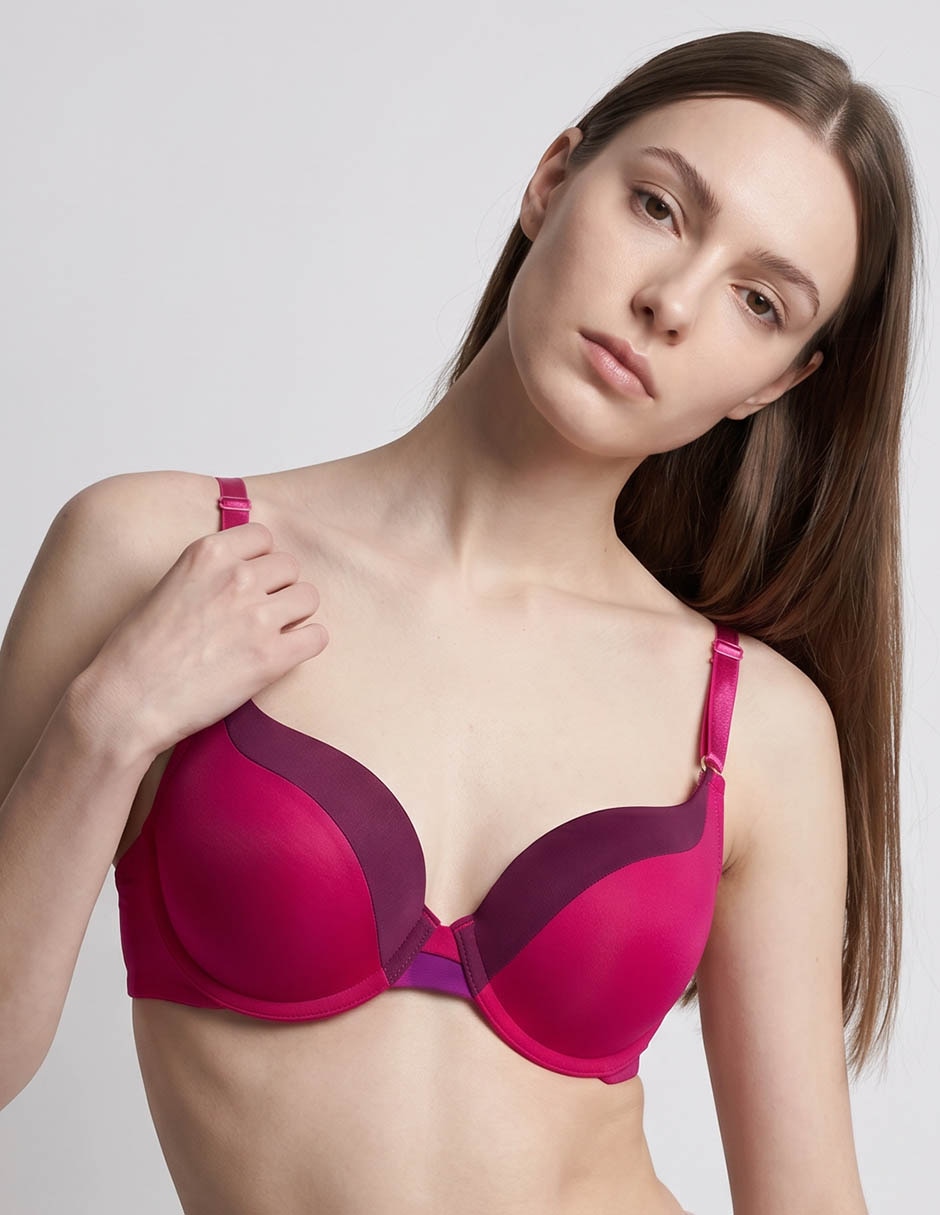 Brassiere escote profundo Ilusion copa preformada para mujer