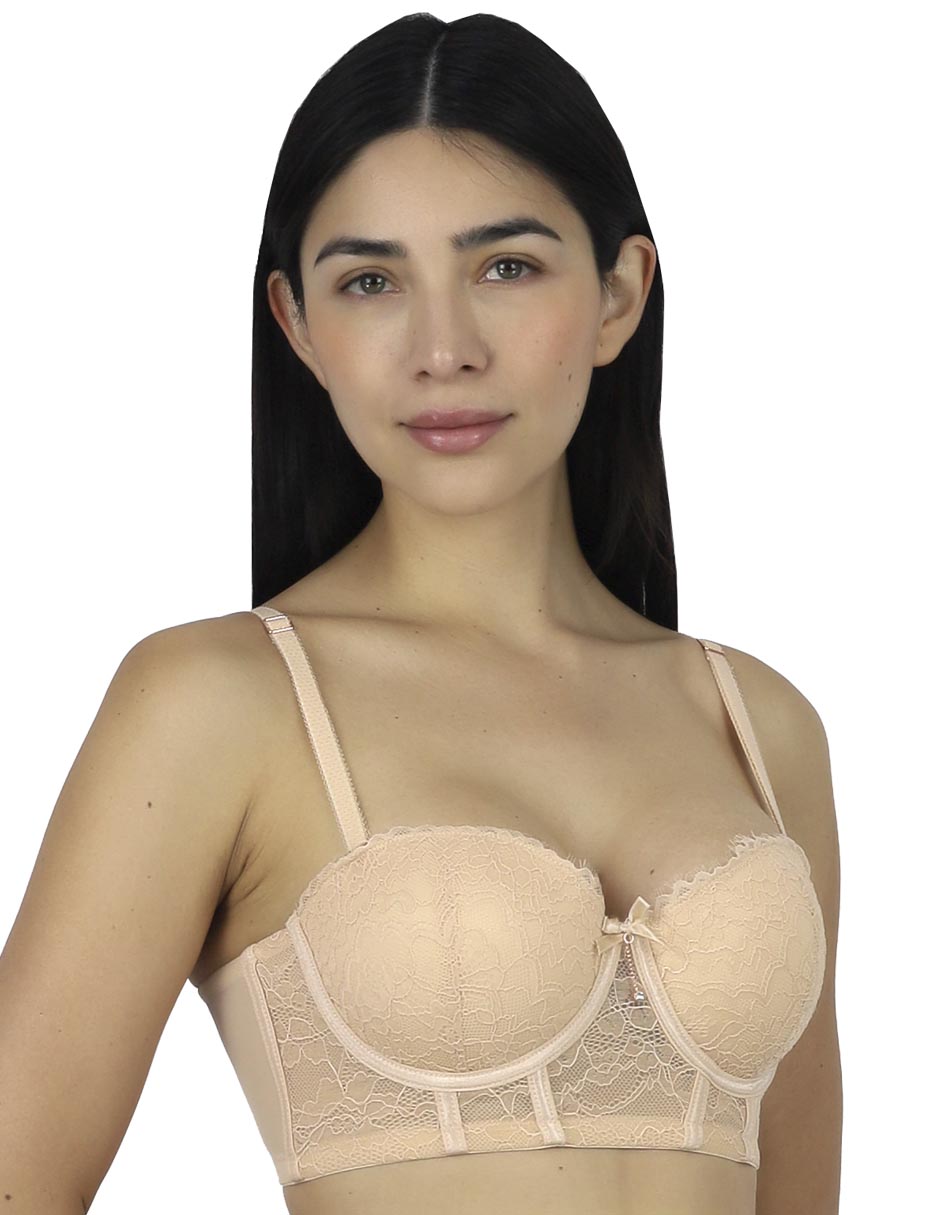 Brassiere peto medio copa balconette para mujer 2