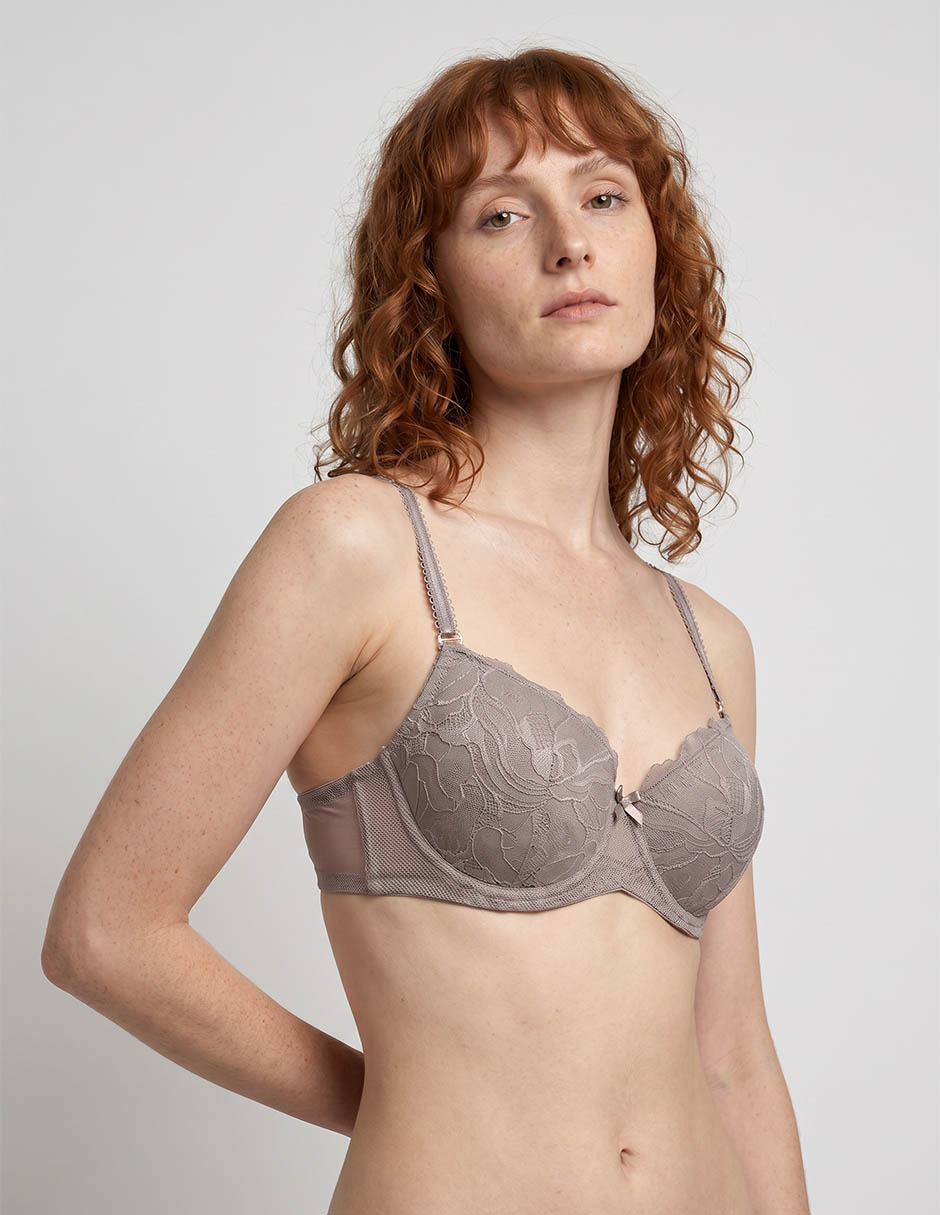 Brassiere demi con copa para mujer