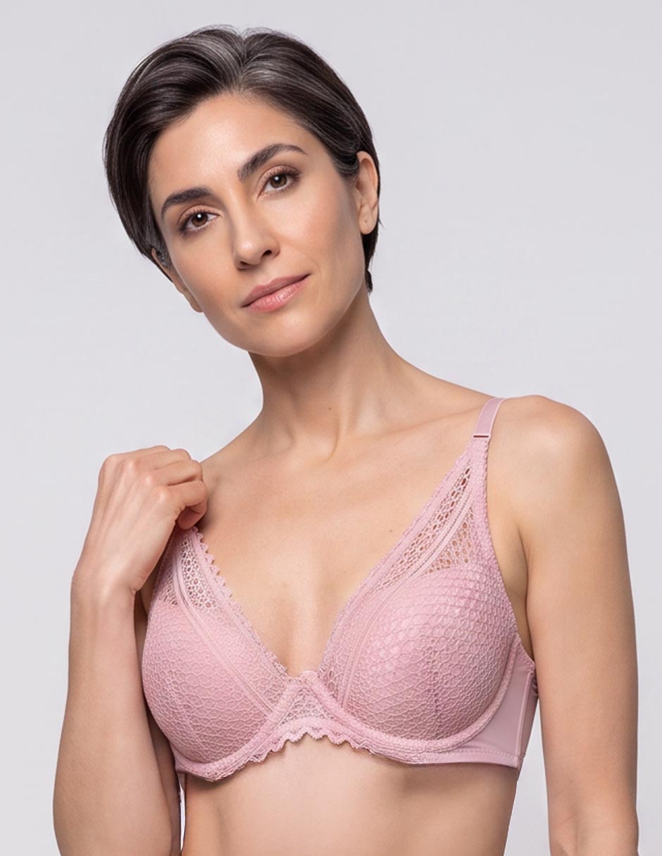 Brassiere media copa seamless para mujer 1