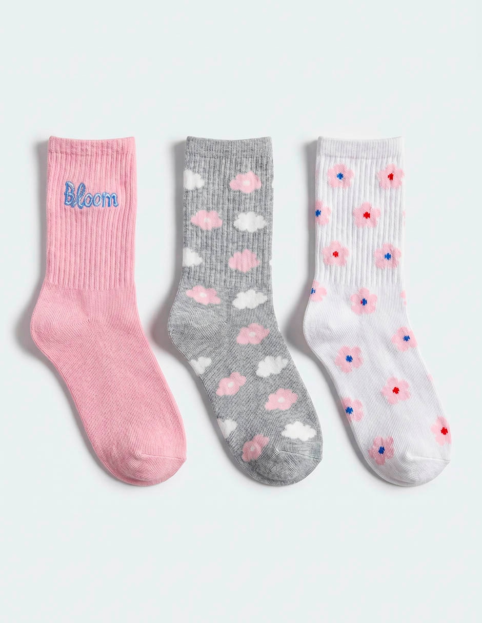 Calcetín para mujer 3 pares Calcetín para mujer 3 pares