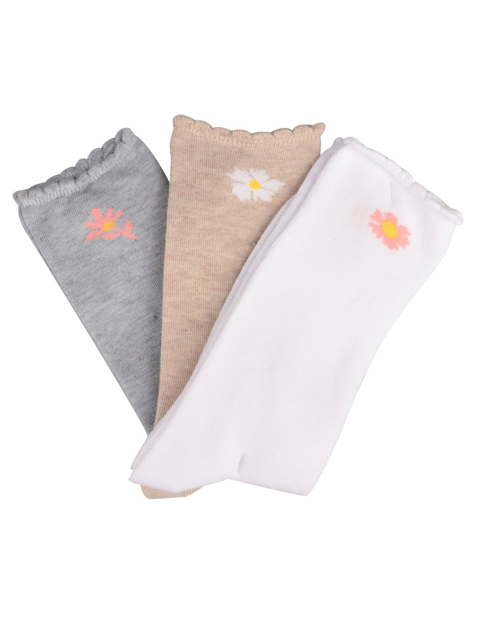 Set calceta de algodón para mujer 3 pares Set calceta de algodón para mujer 3 pares
