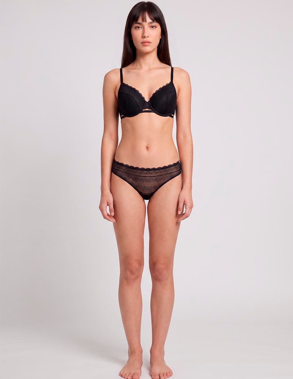Brassiere demi con copa para mujer 3