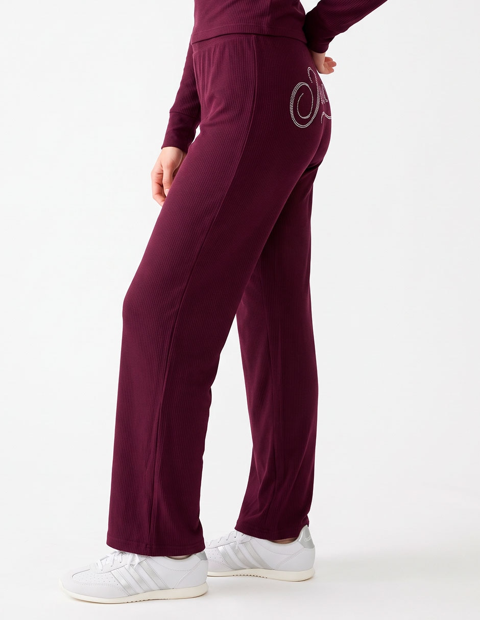 Pants wide leg con elastico para mujer