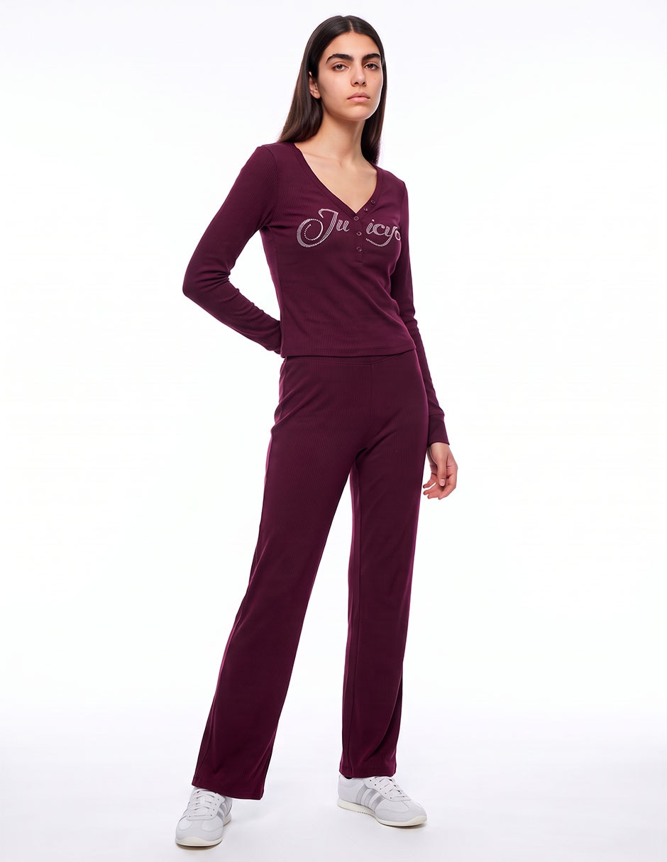 Pants wide leg con elastico para mujer 3