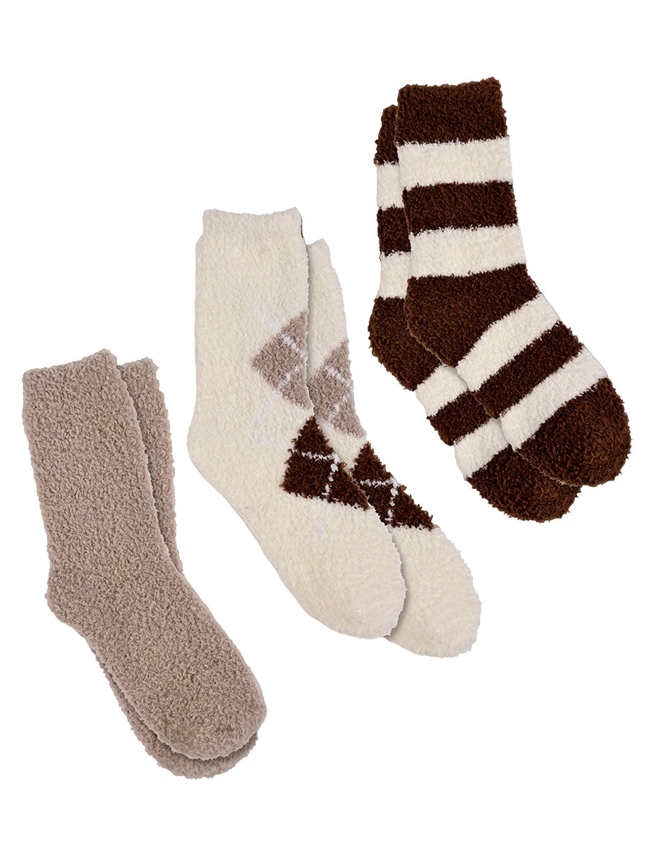 Calceta de algodón para mujer 3 pares Calceta de algodón para mujer 3 pares