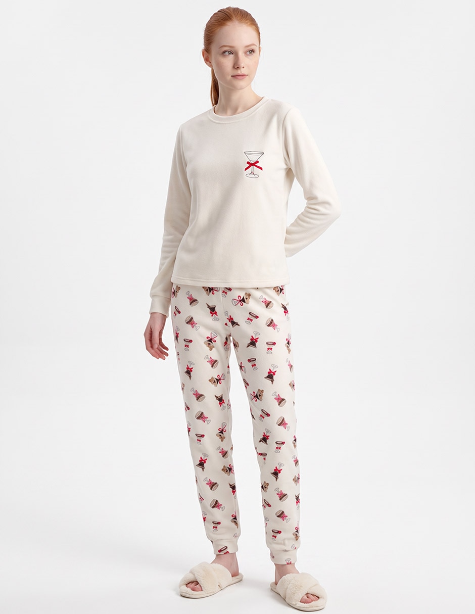Conjunto pijama navideña para mujer